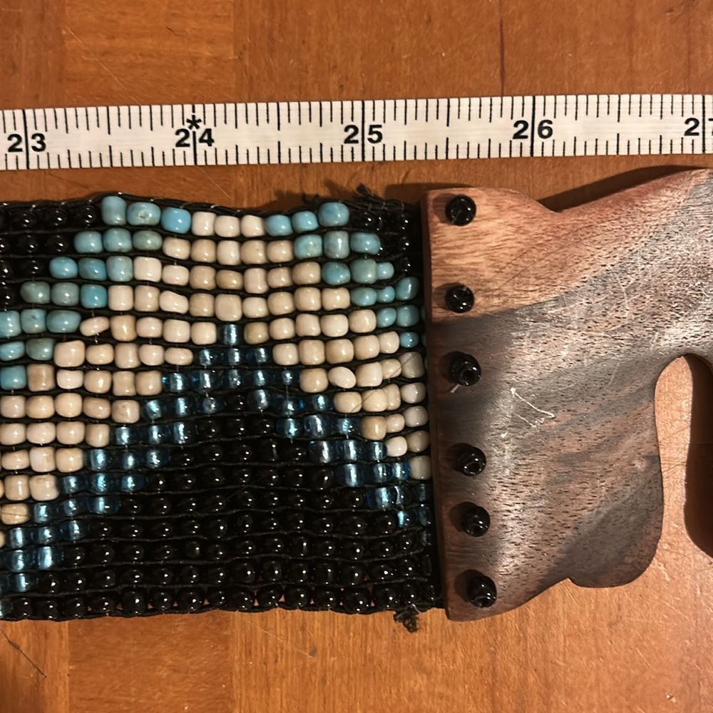 NWOT Hand Beaded Boho Belt from Bali One Size - Picture 9 of 9